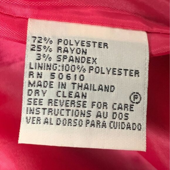 Anne Klein Pin Stripe Skirt Suit Petite 6 Blazer + Pencil Skirt Gray Pink - Picture 12 of 14